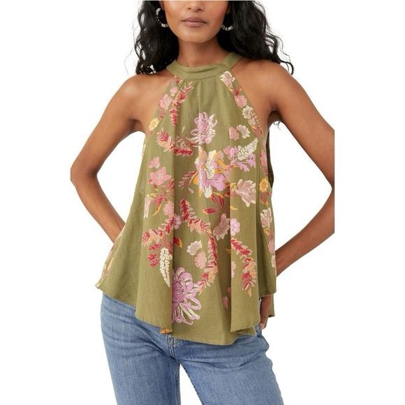 Free People Emily Printed Tank Top - Picture 1 of 8